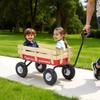 VEVOR Pull-Along Wagon for Kids, 101cm Toddler Wagons with Wooden Panels & Handle, Supports Up To 150kg