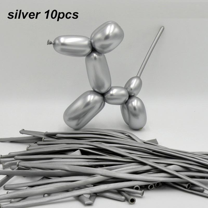 20/50/100 Stück Spielzeug Gold Magisches Streifen-Ballon Langer Perlmutt Metallischer Latex-Ballon Dickes Metallischer Ballon Geburtstagsfeier Dekoration