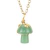 Hand-Woven Crystal Agate Small Mushroom Pendant Necklace Jewelry Diy Jewelry Accessories N584
