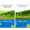 40 Pcs Yellow-Green Model Trees for Sandbox Training