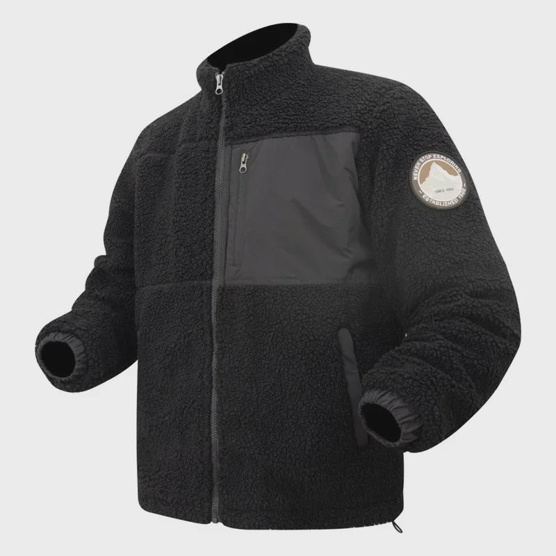 Men's 2024 Winter Windproof Lambskin Fleece Coat