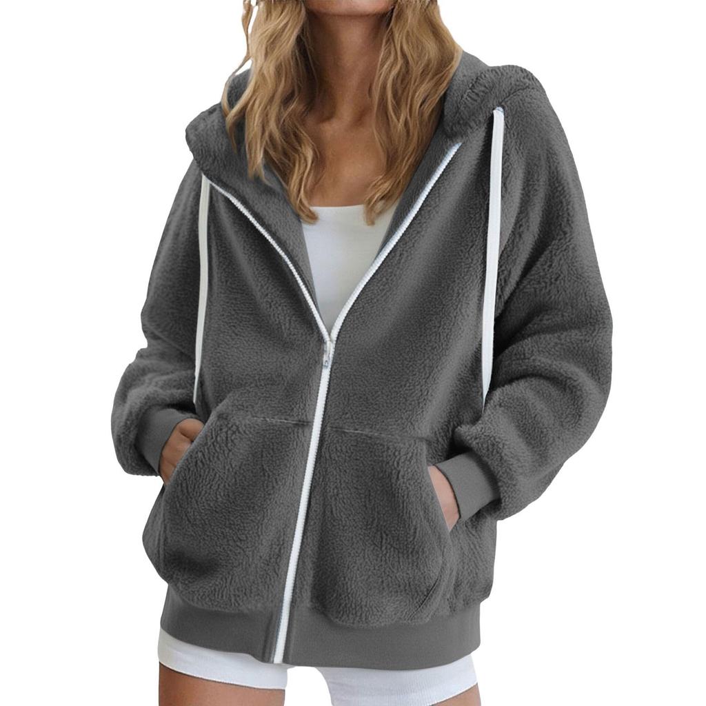 Women's Fashion Light Jacket Stand Collar Multicolor Zipper Button Coat