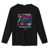 Autism Awareness I Wear Puzzle For My Cousin Colorful Print Casual T Shirt Vintage Washed Top For Everyday Wear Versatile