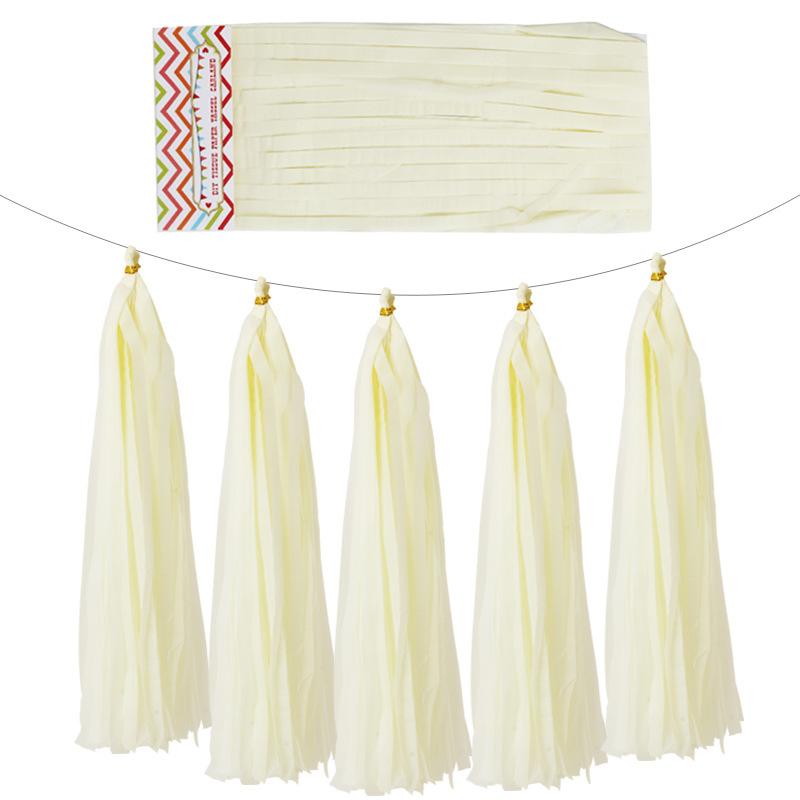 5pcs/lot Mixed DIY Tissue Paper Tassel Garland for Wedding Kids Birthday Party Decorations Baby Shower Favors Supplies