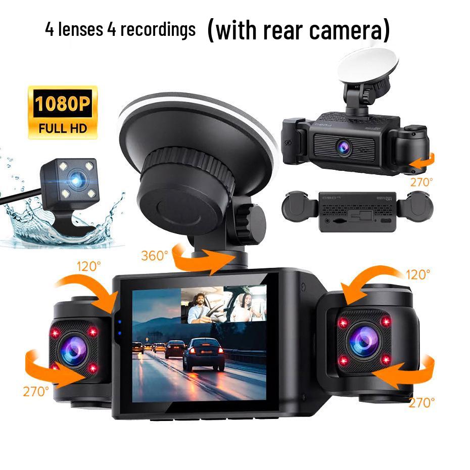 1080P Four-Lens Night Vision Dash Cam