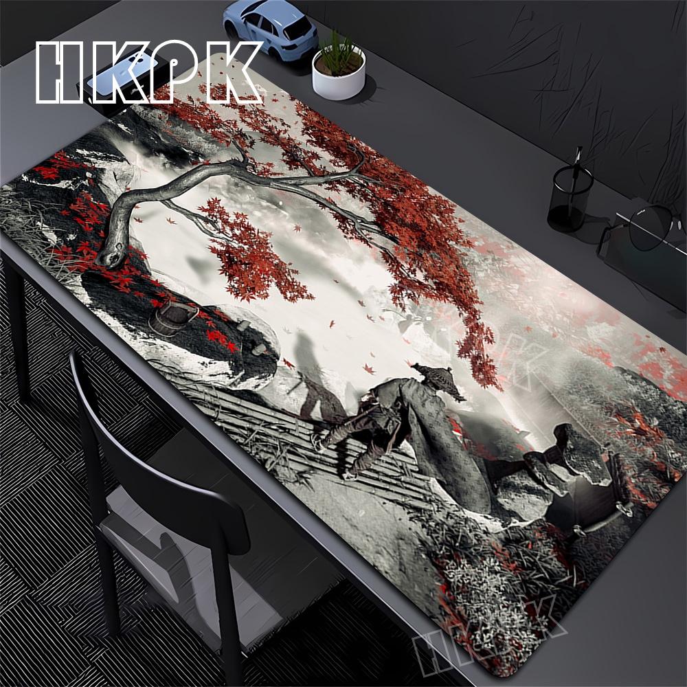 Ghost of Tsushima Mouse Pad XXL Tappetino da Scrivania 900x400 Kawaii Accessori per Scrivania del Computer Tappetino per Mouse Tappetino Mouse Grande Tappetino Mouse Gamer Pad in Gomma