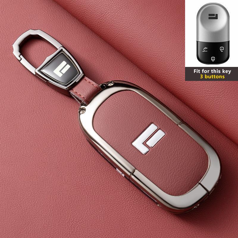

Zinc Alloy Car Key Case Fob for Polestones ROX 01 Jishi Car-Styling Remote Decoration Cover Shell Keychain Holder Accessories (as the picture,key case for ROX 01)
