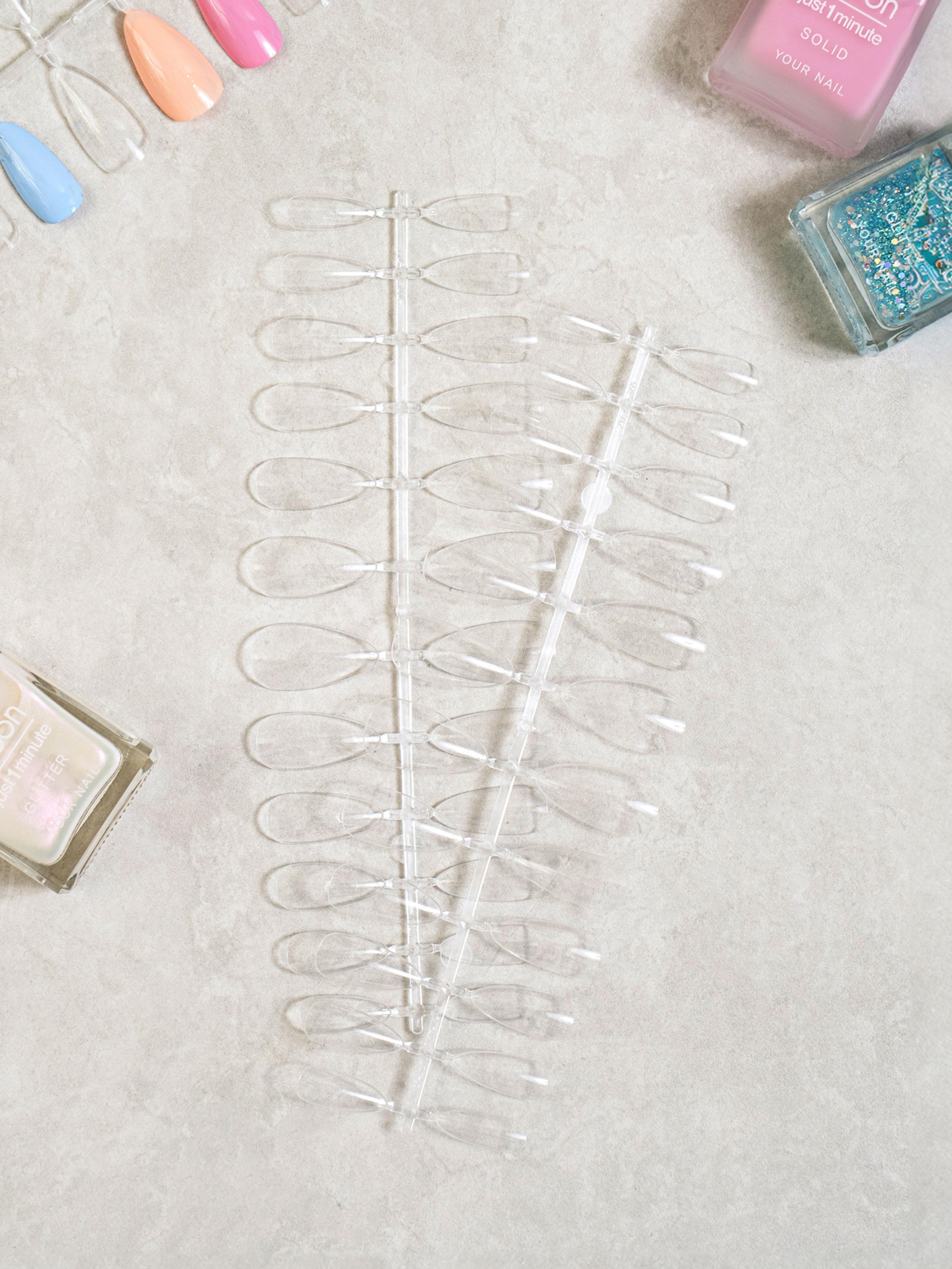 Almond Clear Nail Tips 72 Count 1ea