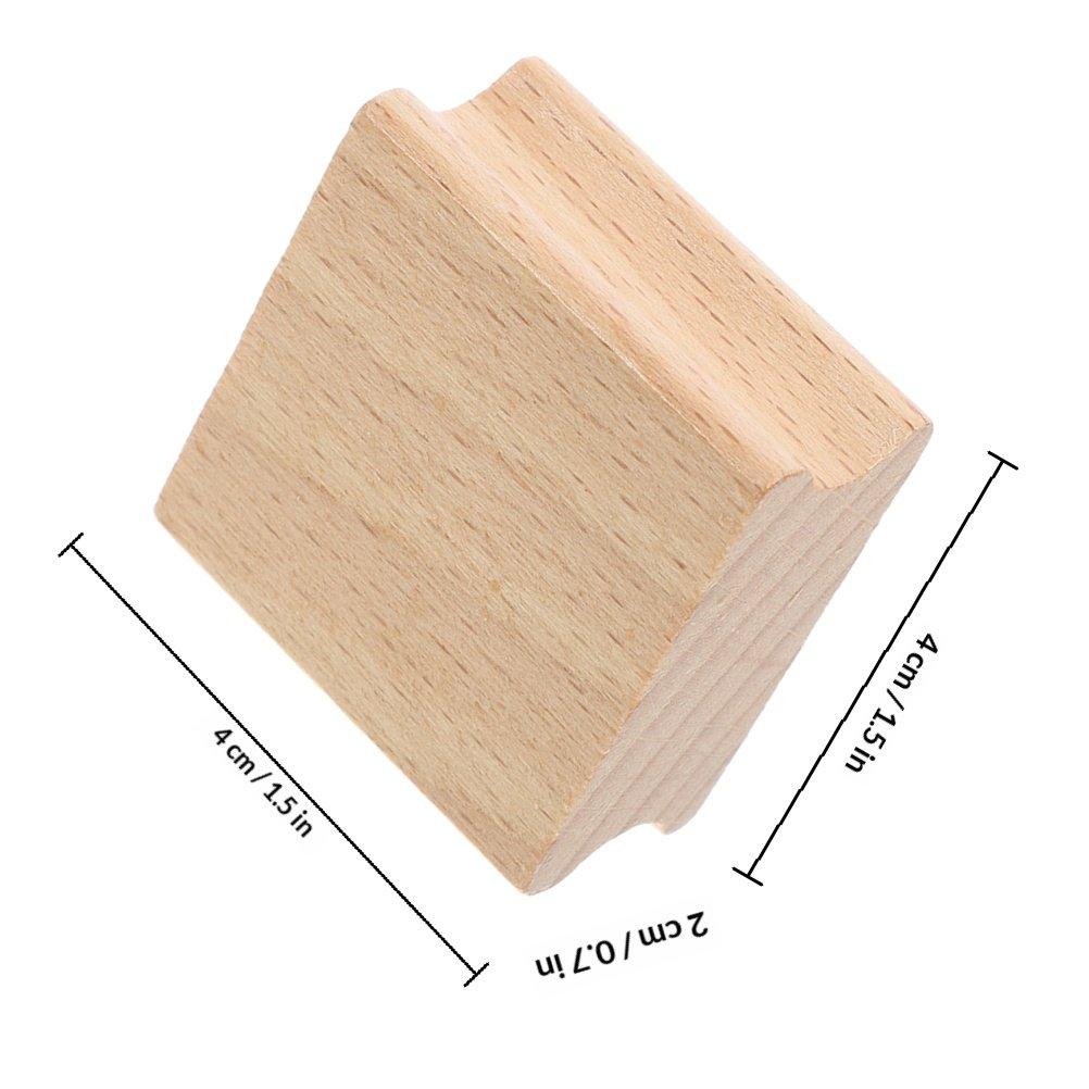 6Pcs Blank Beech Wood Stamps for DIY Engraving Carving Craft Smooth Grip Wooden Seal Blank Stamper Scrapbook Handbook
