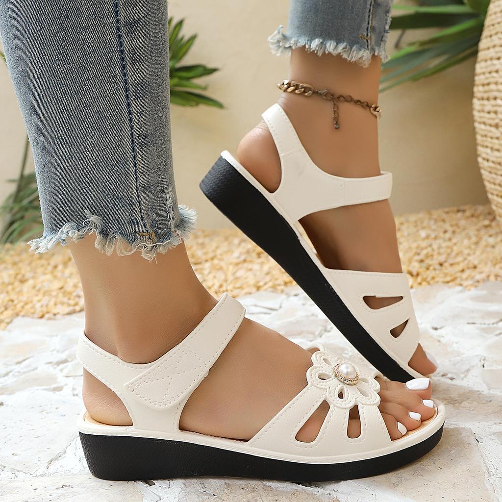 Freizeitschuhe, Sommerschuhe für Damen, Sandalen, Rutschfeste Schuhe, Atmungsaktiv und Leicht, Verschleißfeste Hausschuhe