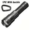 Bright LED Flashlight, USB Rechargeable Tactical Torch, Long Range Zoomable Waterproof Lamp for Camping Hiking Fishing Hunting