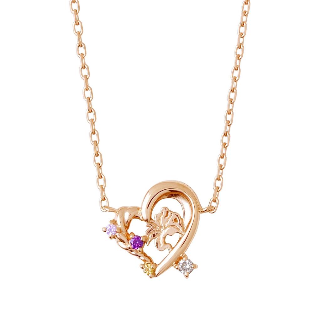 THE KISS Disney Collection Tangled Rapunzel Disney Princess Diamond Necklace for Women DI-SN1856DM (with Original Box and Message Card)