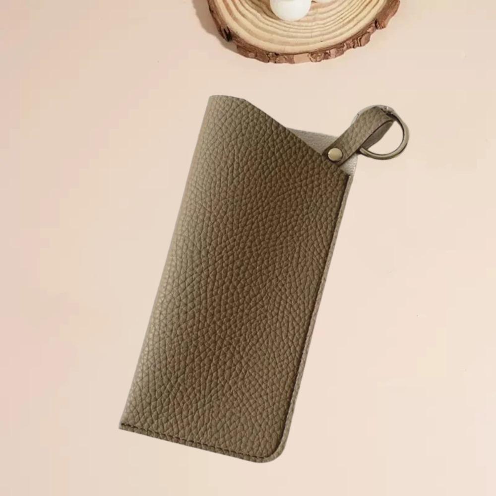 with Keyring Sunglasses Storage Bag PU Leather SunGlasses Holder  Eyewear Accessories