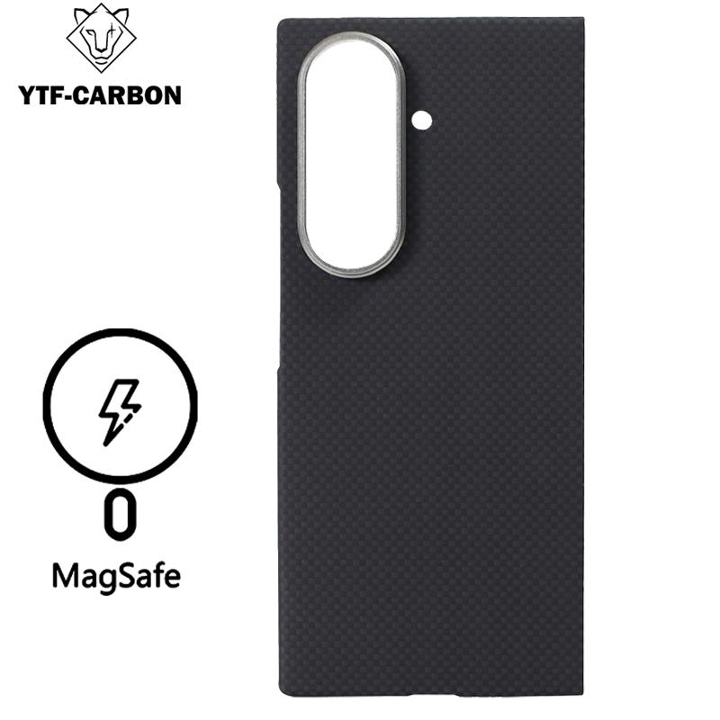 YTF dla Samsung Galaxy Z Fold 7 Etui z włókna węglowego aramidowego Pokrowiec Kevlar Ultra-cienki Fold6 Lekkie Etui ochronne Etui W26