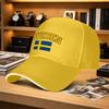 Swedish Flag Adjustable Unisex Baseball Cap Trendy Printed Duckbill Hat For Fishing Golf Camping Hiking