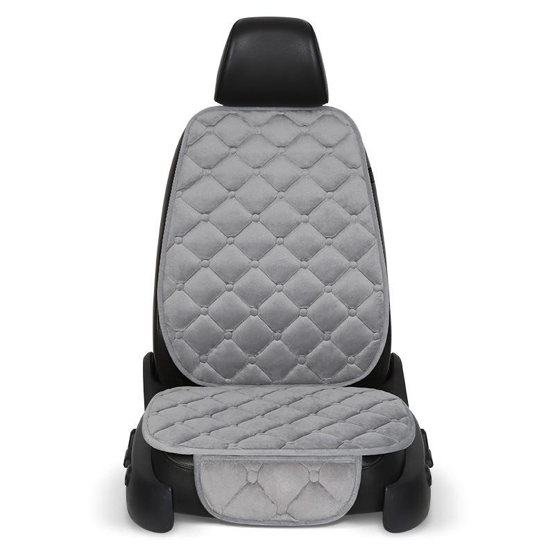Winter Plush Car Seat Cushion – Non-Slip Thickened Pad with Backrest for Comfort