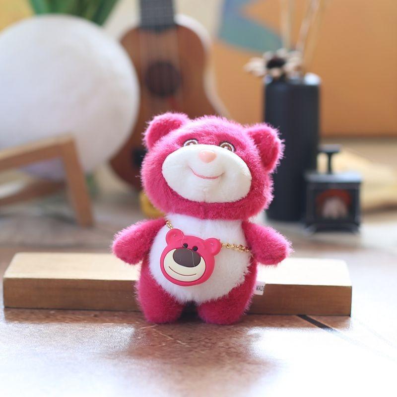 Cartoon Lotso Cute Style Bear Plushie Keychain Travel Bag Decor Kids Doll Gift