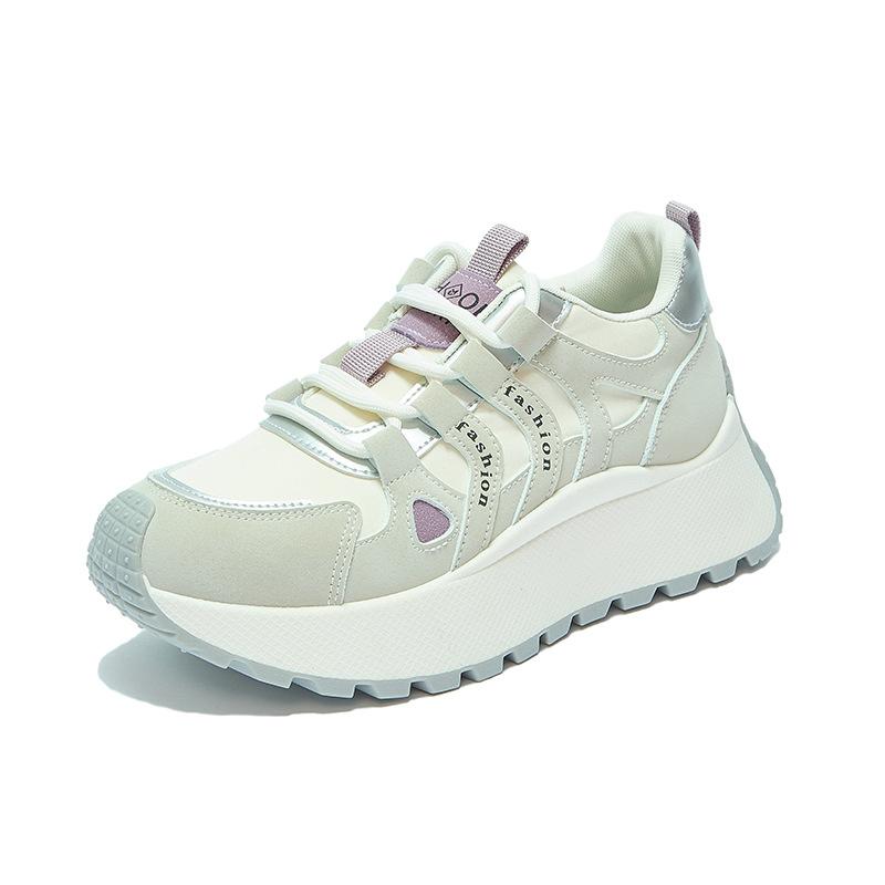 Korean New Dad Shoes for Women In Spring Student Running Thick Sole Height-enhancing Casual Street Shot
