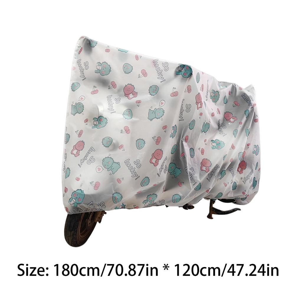 Motorcycle Rain Cover Scooter Rain Cover Outdoor Motorcycle Cover Sun Outdoor Protection Scooter Shelter Cute Cartoon Pattern