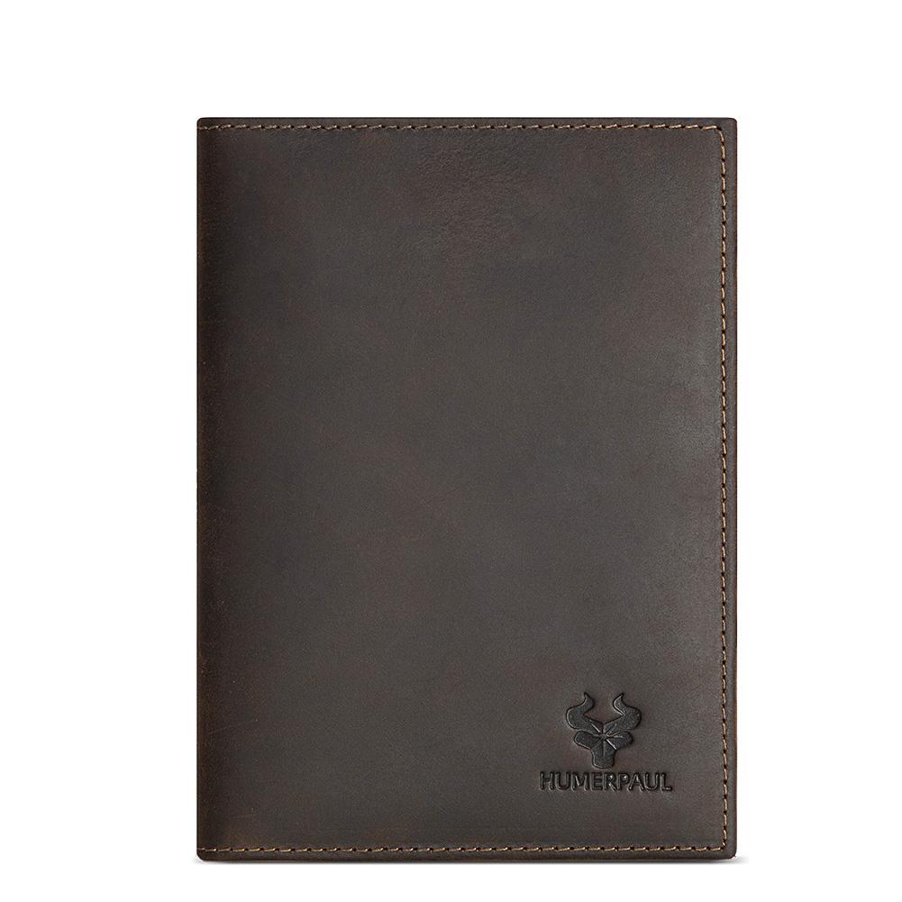 Humerpaul Leather Passport Bag  Large-capacity Multi-shot Function Coin Purse