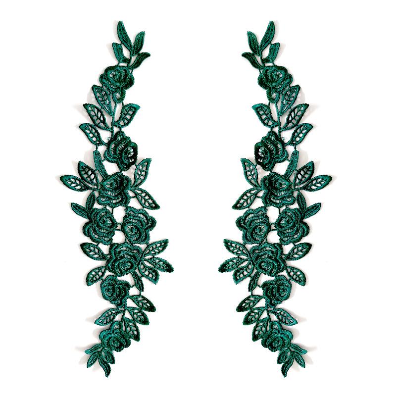 Accesorii DIY flori ușoare din poliester, accesorii dantelă solubile în apă, autocolante pânză cu broderie goală, flori decorative fashion cu broderie