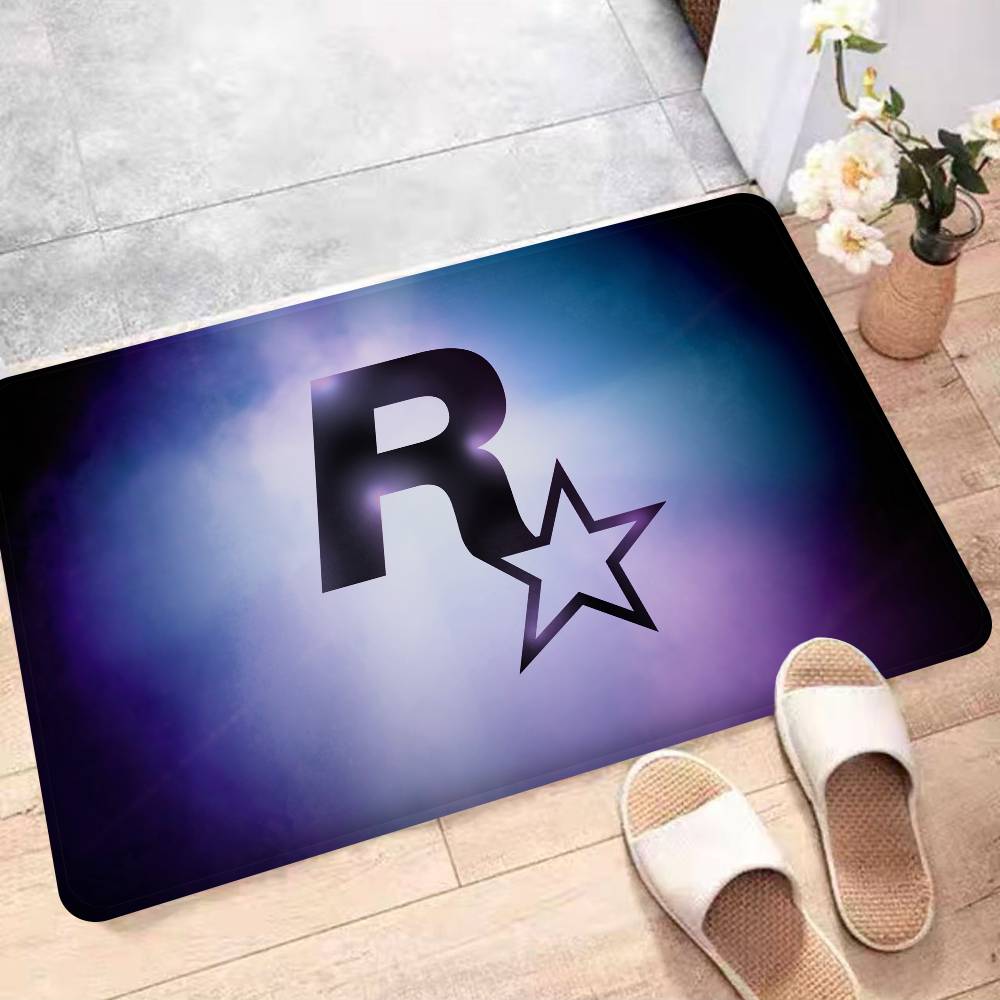 Tappetino Rockstart Games Lettera R Antiscivolo Tappetino per Lavanderia Decorazione Lavanderia Balcone Bambini Soggiorno Tappeti per la Casa