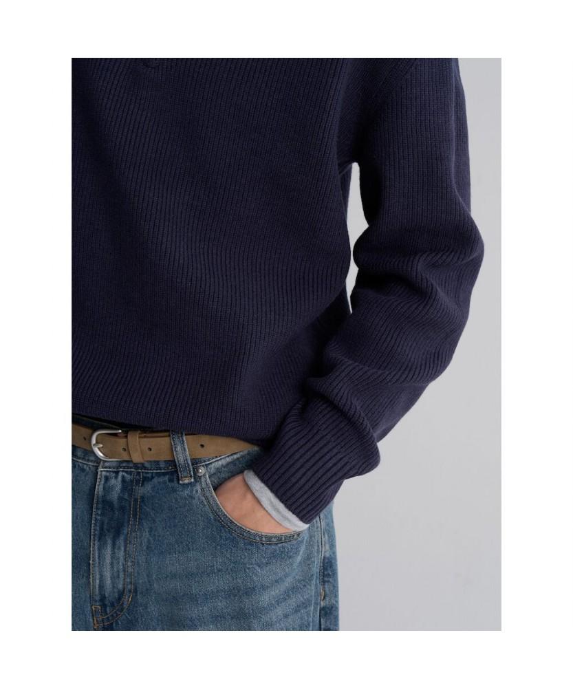 8seconds Half-Zip High-Neck Knit - Navy