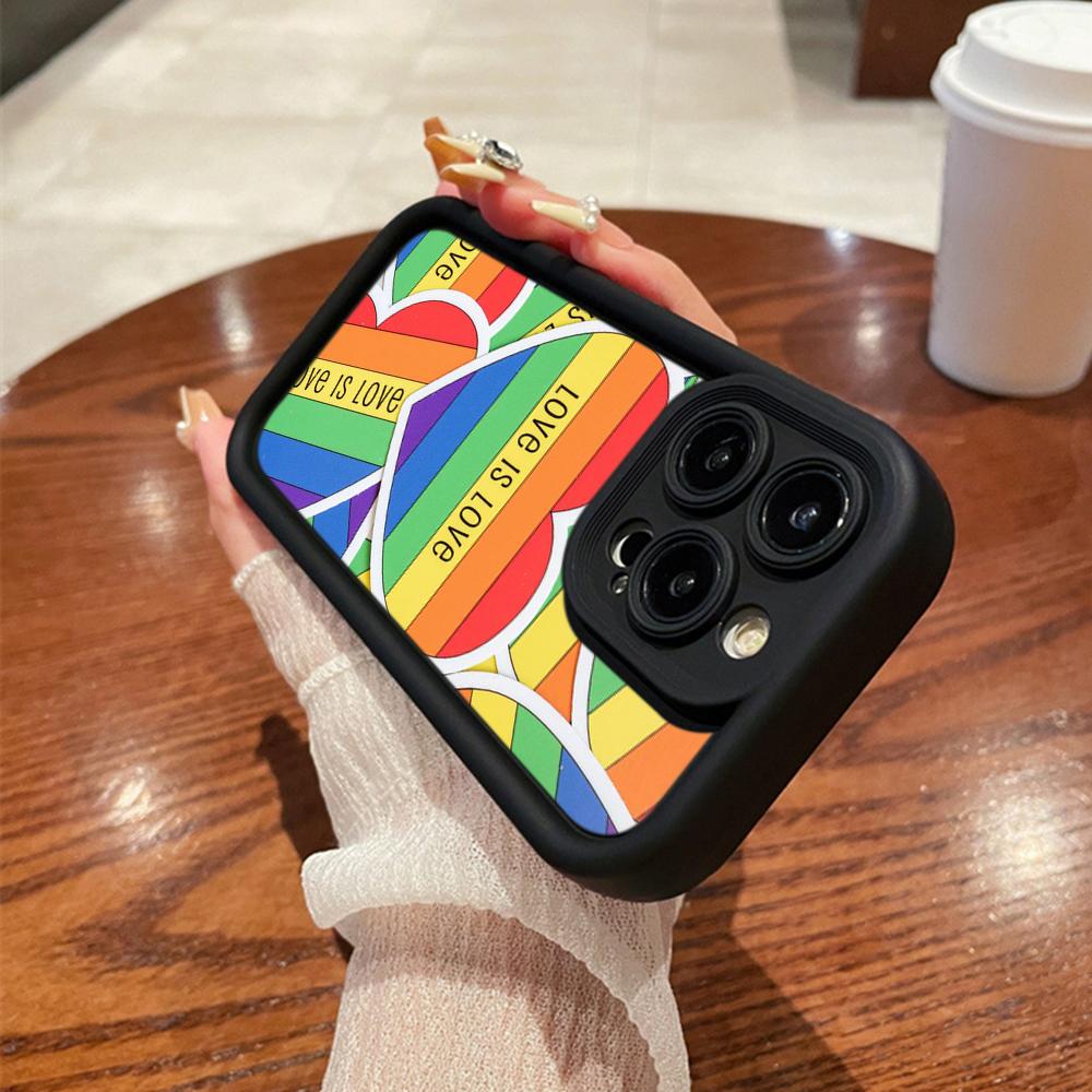 Ae93 Rainbow Art Design Protective Phone Cases for iPhone 13 14 15 Pro Max XR infinix Hot 40i 30i Tecno Camon 30 20 Pro Angel Eyes TPU Back Cover