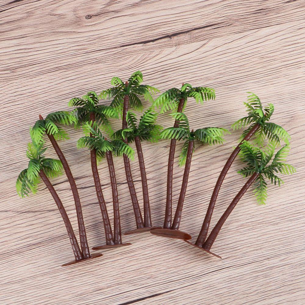 Plastic Bonsai Craft Decoration Fake Artificial Plants Miniature Coconut Palm Tree Micro Landscape