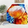1pc Fireball Lightning Pattern Flannel Throw Blanket All-Season Soft Warmth, Travel Accessories, Contemporary Gift for Home Decor