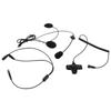 Motorcycle Earpiece Mic 2 Pin PTT Black Bike Helmet Headset Microphone for Kenwood 2 Way Radio