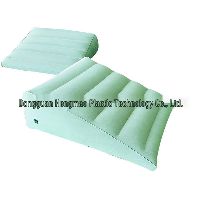 Portable Flocking Triangle Pillow: Bedside, Yoga, and Fun Mat Cushion 60x55x18 cm светло-серый