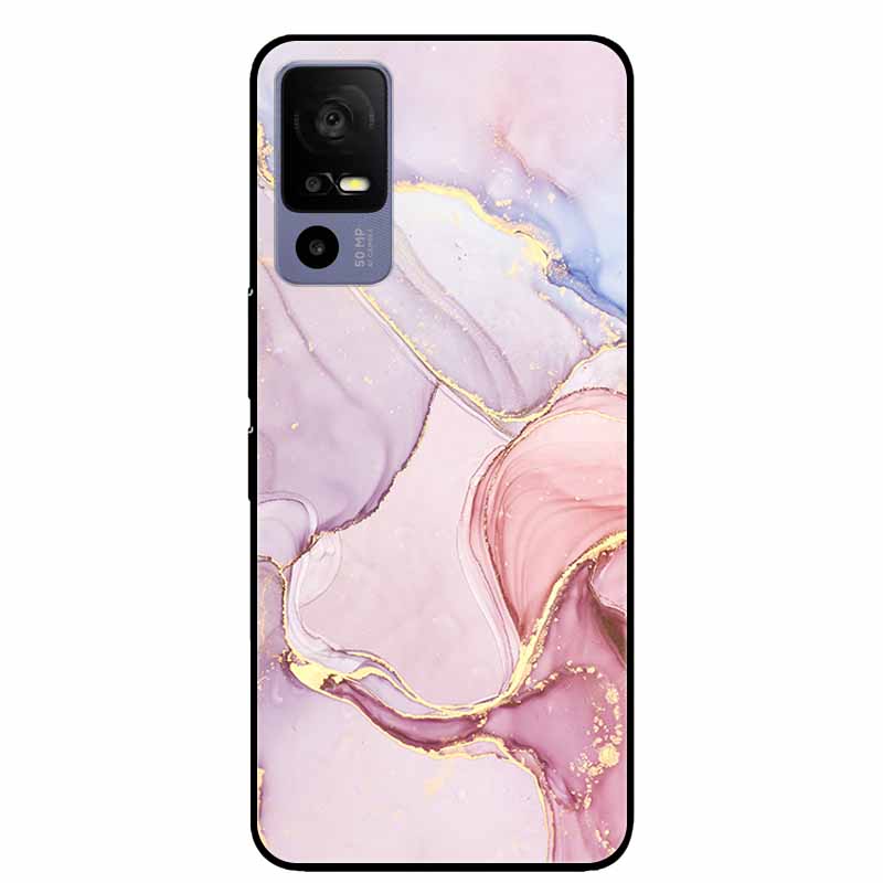 For TCL 40 R 5G Case Fashion Marble Soft TPU Silicon Back Cover for TCL 40R T771K T771H Phone Cases Protect Funda Shells Paras