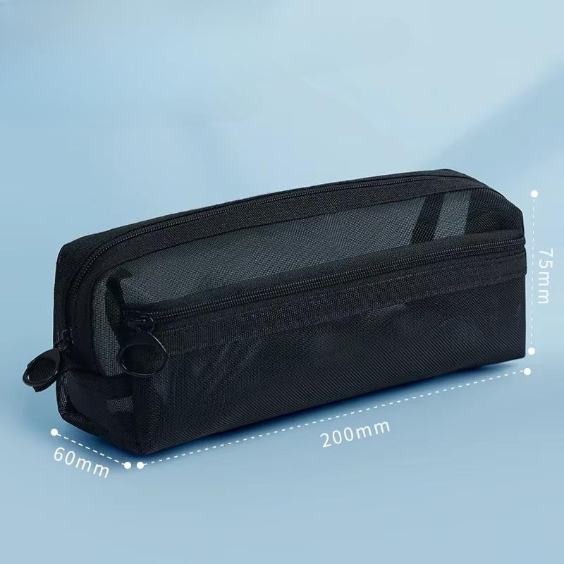 Mesh Cosmetic Bag Mesh Makeup Bags Transparent Mesh Zipper Pouch For Offices Travel Storage Bags Toiletry Bags Makeup Pouch