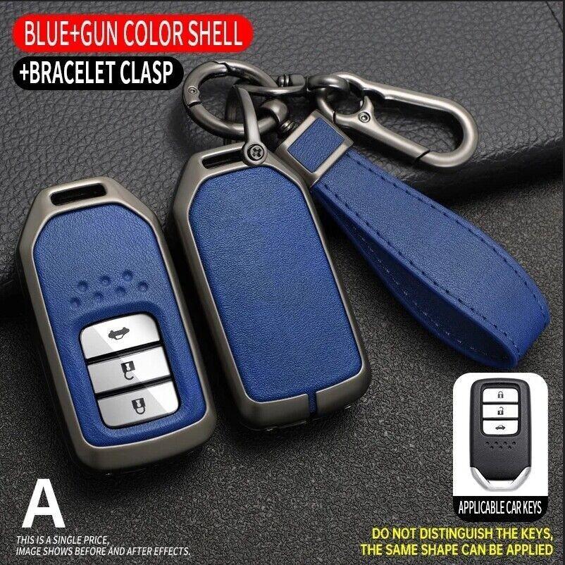 Zinc Alloy TPU Car Key Fob Case Cover For Honda Civic Accord CR-V HR-V Fit Pilot