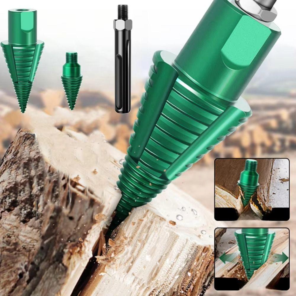 Round Shank Wood Splitting Cone High Hardness Steel Electric Drill Accessories  Drilling