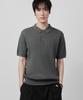 Ssei Standard Cable Collar Short Sleeve Knit Khaki