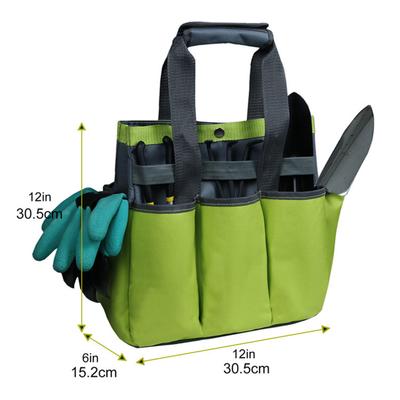 Gardening Storage Tote Garden Tool Bag With Pockets Canvas Heavy Duty Large Organizer Bag Carrier for Garden Plants Tools Set