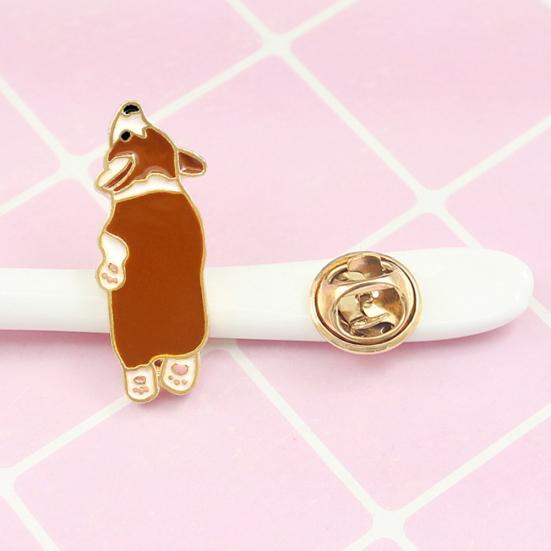 Talos Cute Corgi Dog Enamel Brooch Pin Unisex Denim Jacket Collar Sweater Scarf Badge
