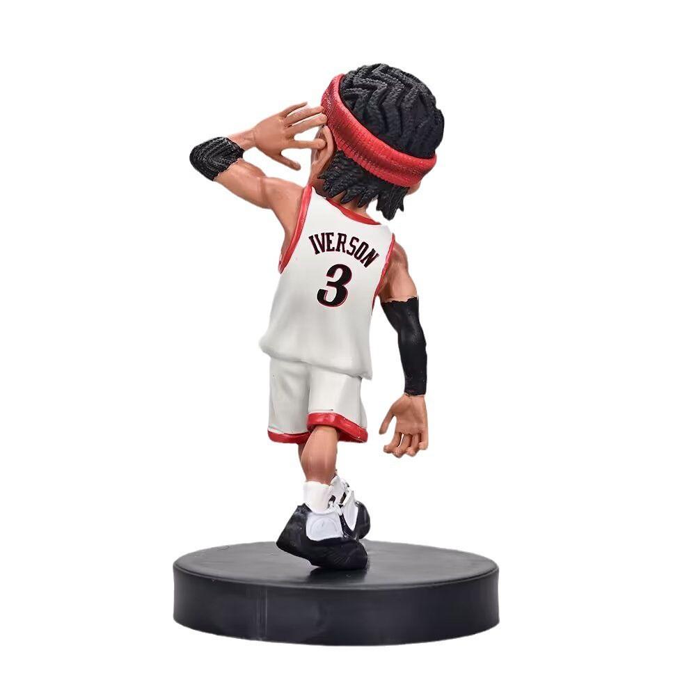 Miniatur Basketballstar Figur Allen Iverson Niedliche Q-Version PVC Sammlermodell