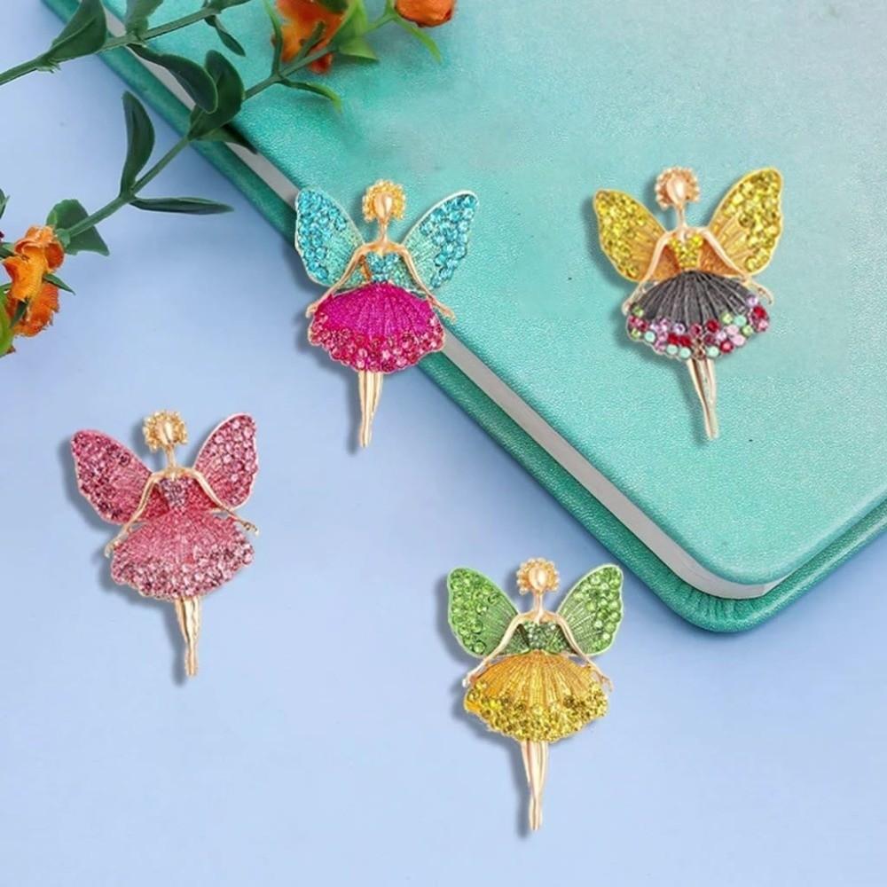 Rhinestone Jewelry Brooch Pins 4CM Lapel Pin Accessories New Ballet Brooch