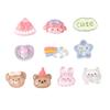 10Pcs Rainbow Bear Hole Shoe Charms Accessories Shoe Buckle Cute Little Animals Shoes Flower Diy Shoes Decoration