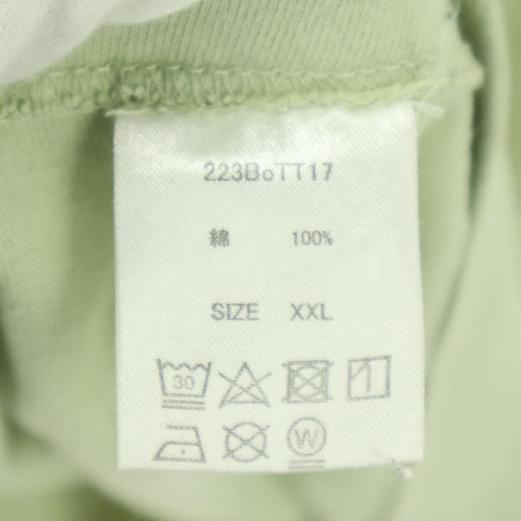 BOTTO Back Print Long Sleeve T-shirt XXL Pistachio Green Ron T Men's Used