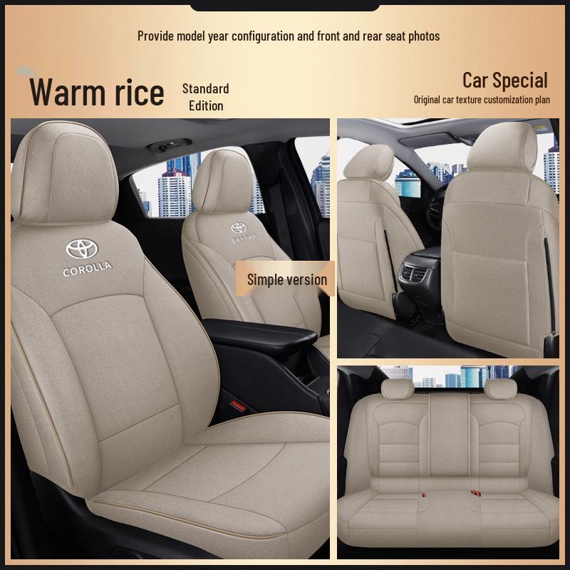 Toyota Corolla All-Season Linen Seat Covers, 5-Seat Full-Surround Design