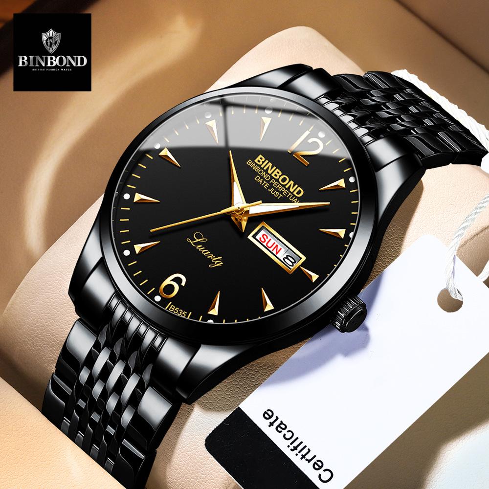 

Мужские часы с подарочной коробкой Ультратонкие светящиеся спортивные водонепроницаемые часы Кварцевые часы