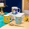 Kreativní Osobnost Obkreslování Zlatý Šálek Kostní Porcelán Hrnček Keramický Pohár na Vodu Domácí Kancelář Šálek na Kávu Odpolední Čaj Čajový Šálek