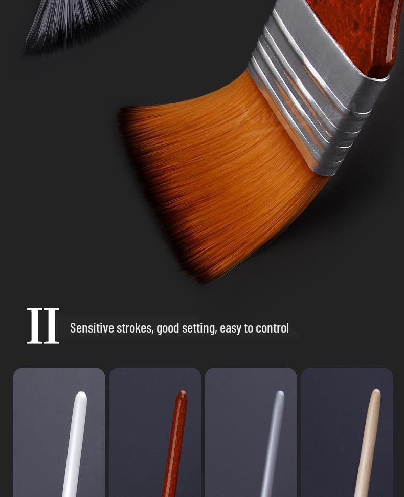 25-Piece Watercolor Oil Painting Brush Set with Wooden Handles and Canvas Bag