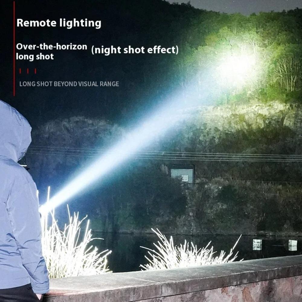 Powerful LED Searchlight Outdoor Multifunction USB Rechargeable Work Light LED Flashlight Long Range Camping Lantern