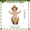 Baby Jesus Figure Mini Manger Resin Baby Jesus Manger Sculpture Christian Holiday Ornament Statue Figurines Miniatures