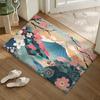 Famous Japanese Mountain Mount Fuji Floor Mat Soft Flannel Non-Slip Door Mat - Thickened Rug for Living Room Home Decor